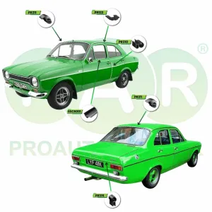 Rubber Kit For Ford Escort Mk1 & Mk2 4 Door