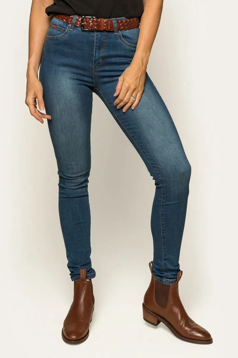 Sammy Womens High Rise Skinny Jeans - Vintage Blue Wash