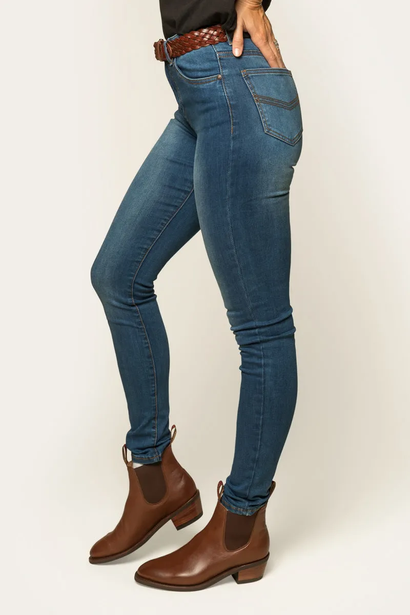 Sammy Womens High Rise Skinny Jeans - Vintage Blue Wash