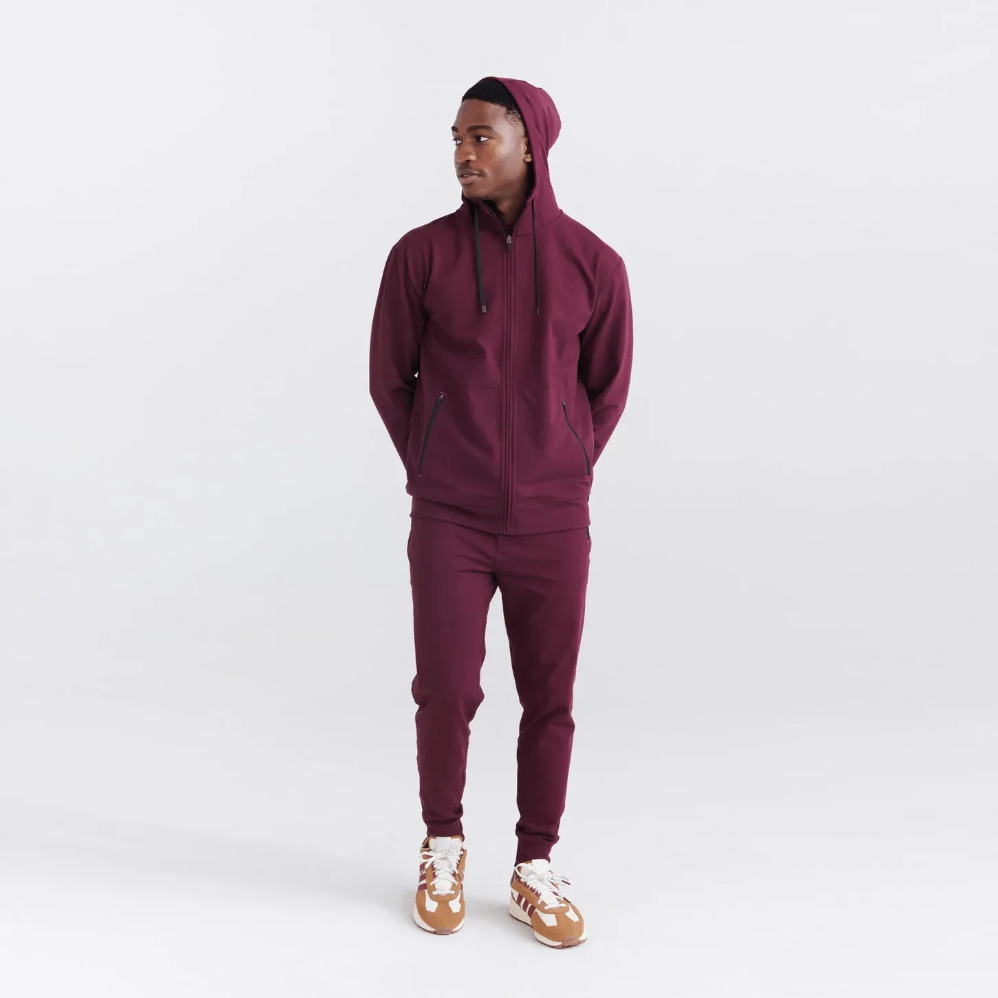 Saxx Trailzer Full Zip Hoody - Burnt Plum