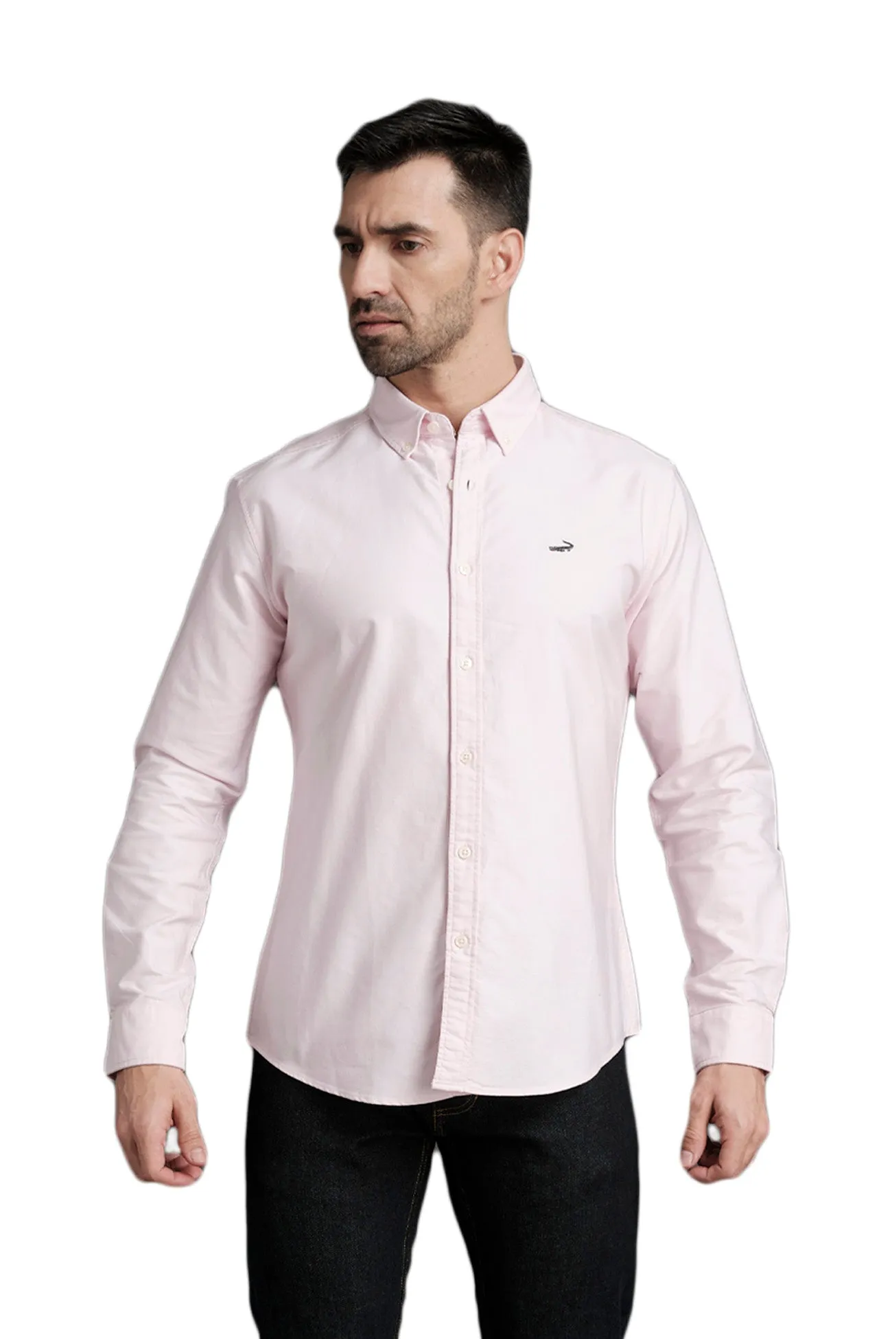 Slim Fit Long Sleeves-Casual Shirts-Primrose Pink