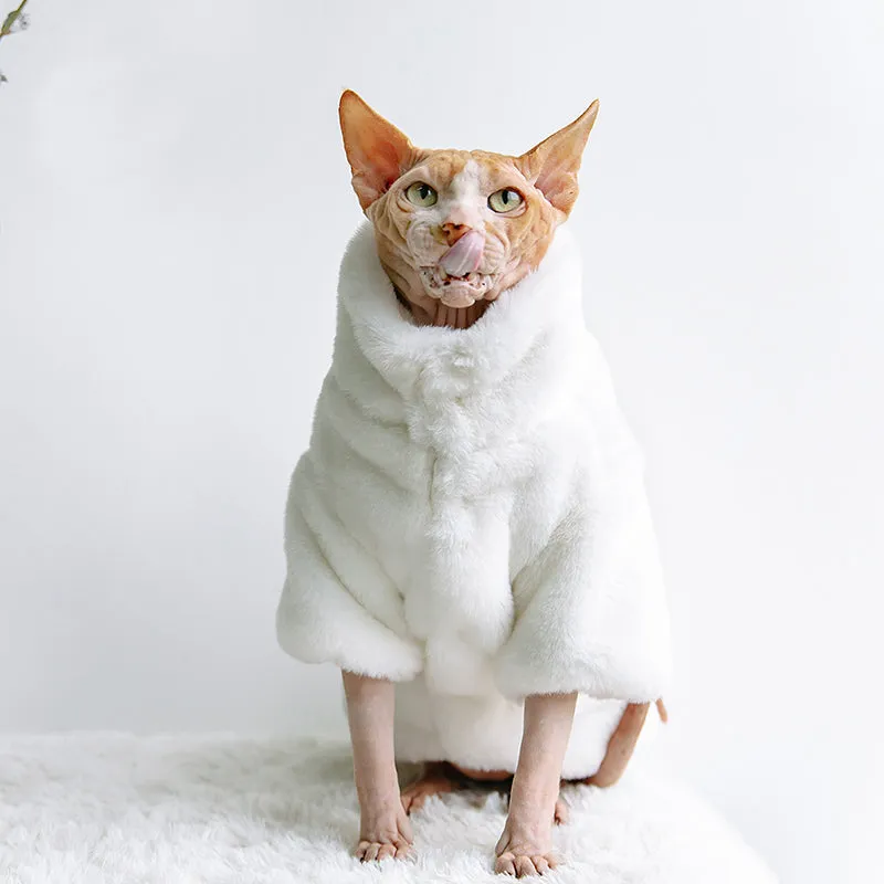 Snowy Faux Fur Pet Coat