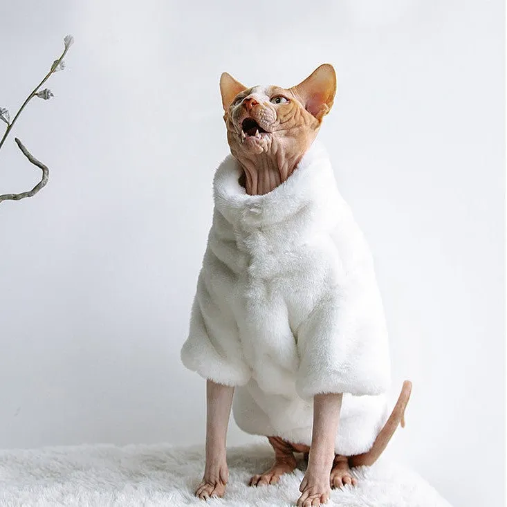 Snowy Faux Fur Pet Coat