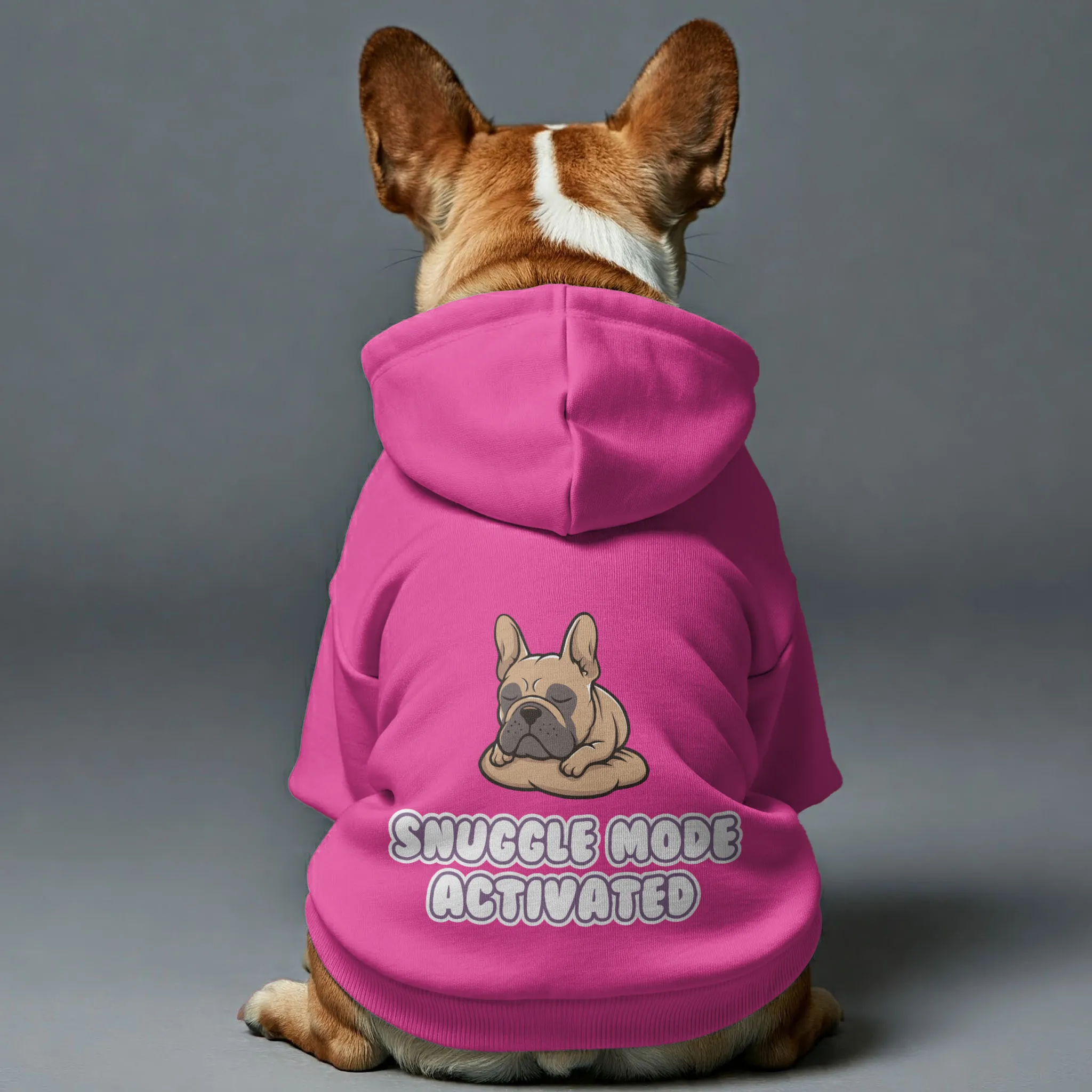 Snuggle mode Activated - Personalized French Bulldog Hoodies with Funny Quotes – Stylish, Cozy, and Premium 100% Cotton