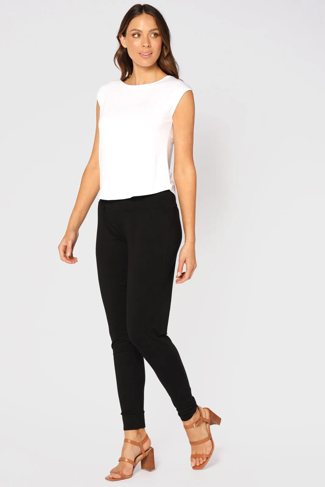 Softline Slouch Pants (No Pockets)- Black