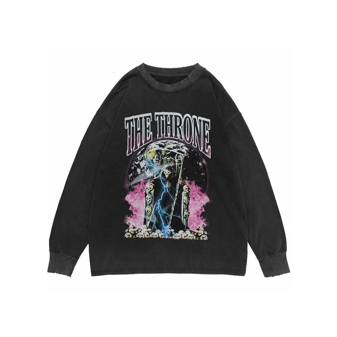 'The Throne' Ripped Cotton Sweater