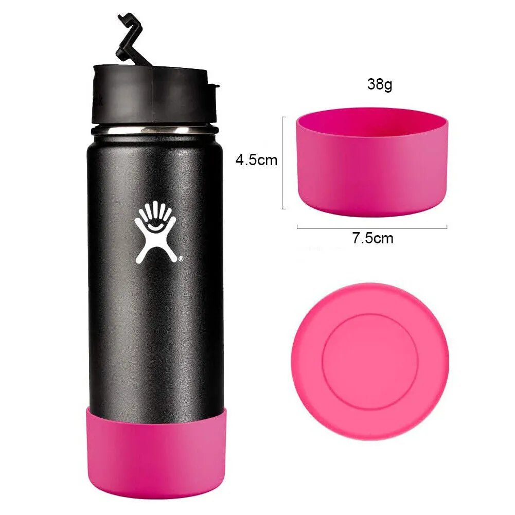 US 3Pc Protective Silicone Bottle Boot/Sleeve Hydro Flask Anti-Slip Bottom Cover