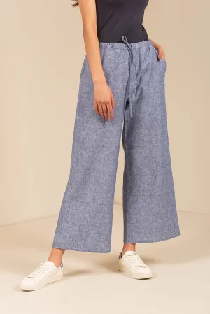 Uzi Pants Linen & Cotton Color Light Blue