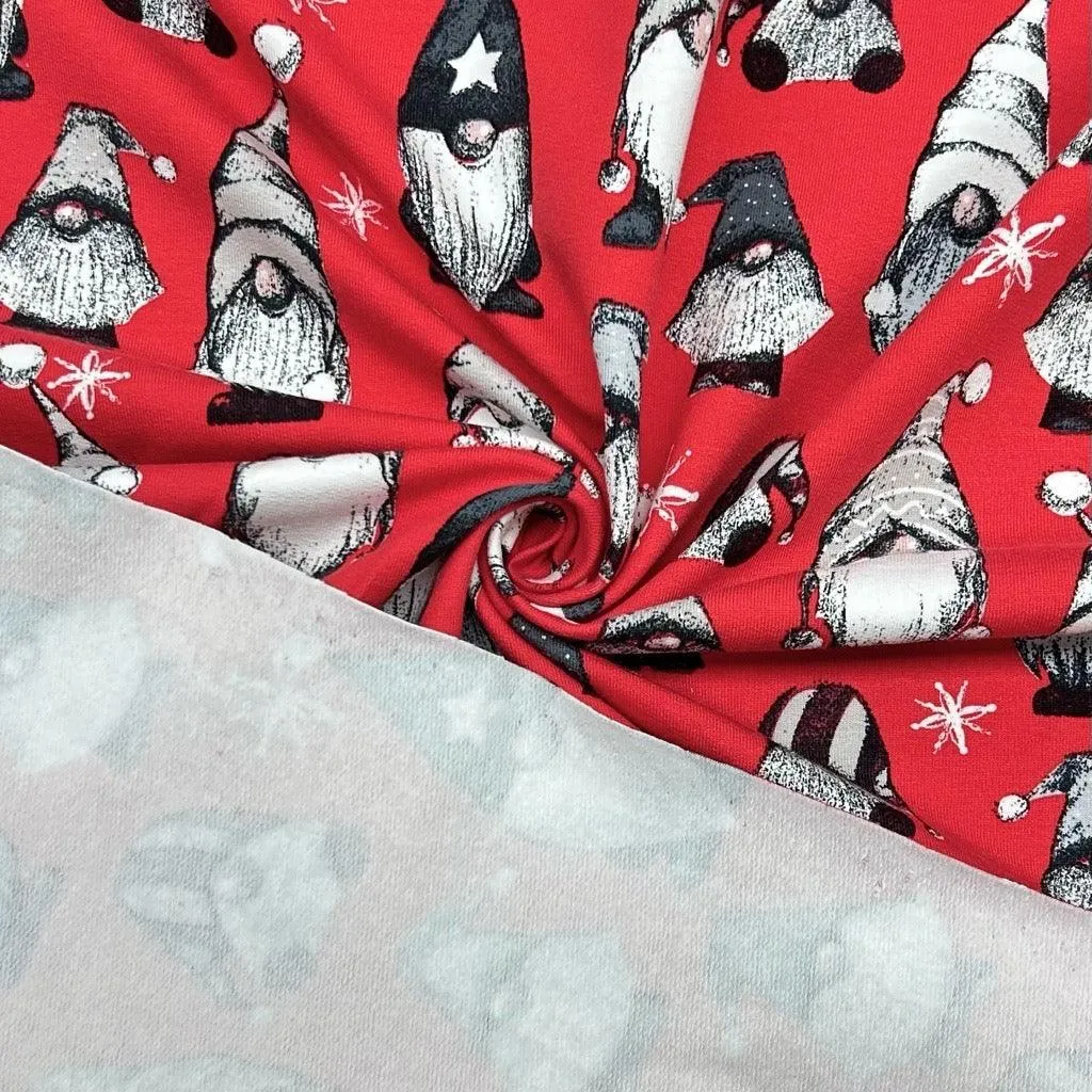 Vintage Gnomes Brushed French Terry Fabric