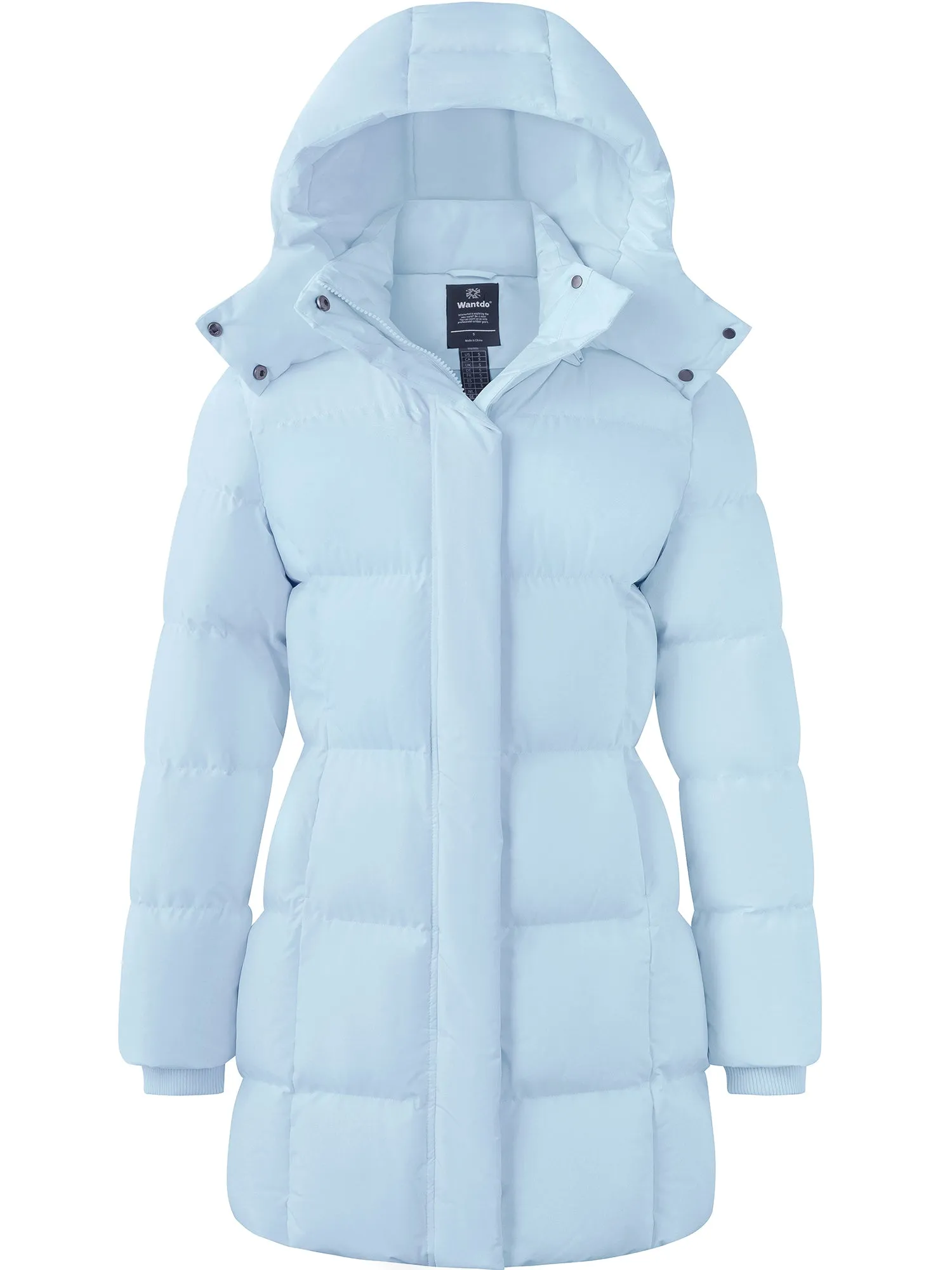 Wantdo Women's Hooded Puffer Jacket Warm Winter Coat Quilted Winter Outerwear