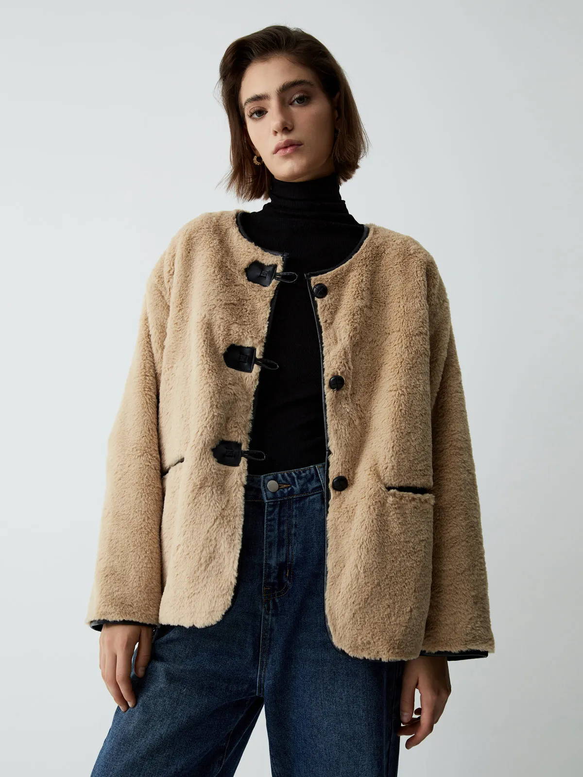 Warm Embrace Graceful Faux Fur Coat