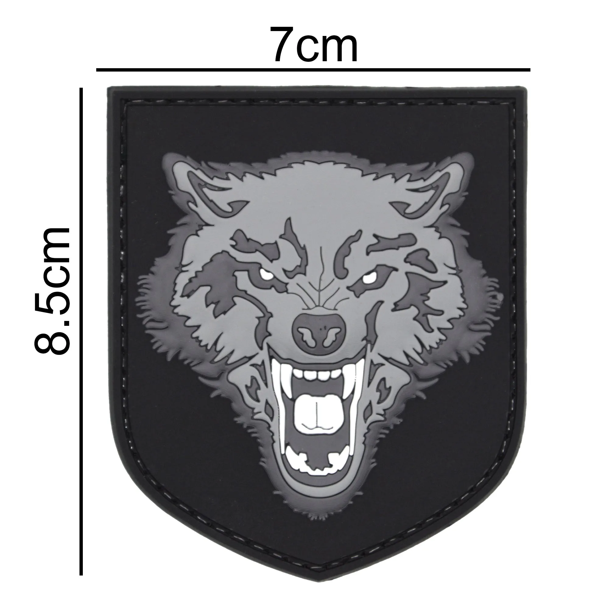 Wolf Face Patch Black/Gray