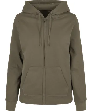 Womens basic zip hoodie | Olive