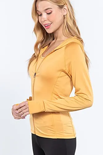 Women's Zip Up Long Sleeves Jogger Hoodie Workout Track Jacket